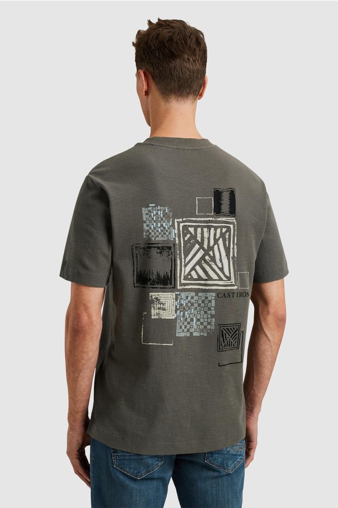 T SHIRT MET WAFELSTRUCTUUR CTSS2504582 9133 GRANITE GRAY
